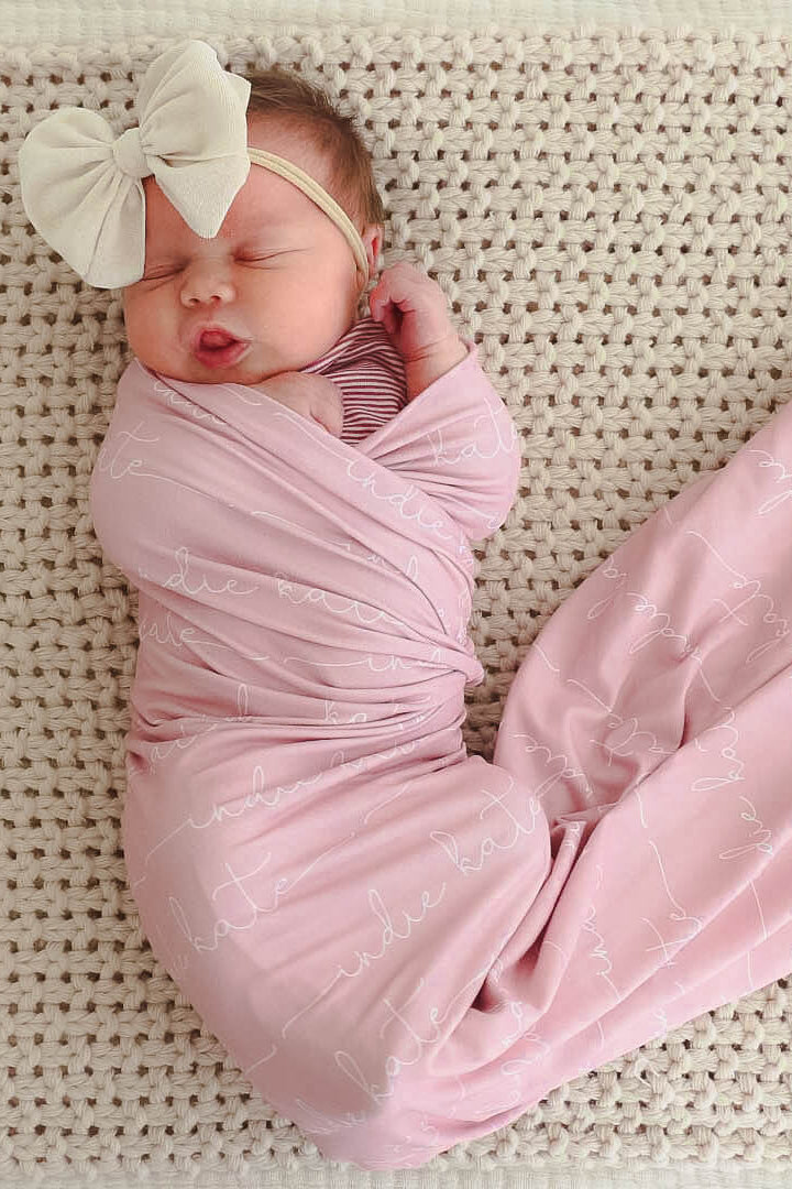 Personalized Baby Name Swaddle Blanket | Dusty Hues
