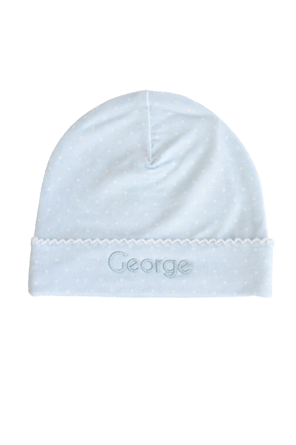 Picot Trim Bamboo Hat | Baby Blue