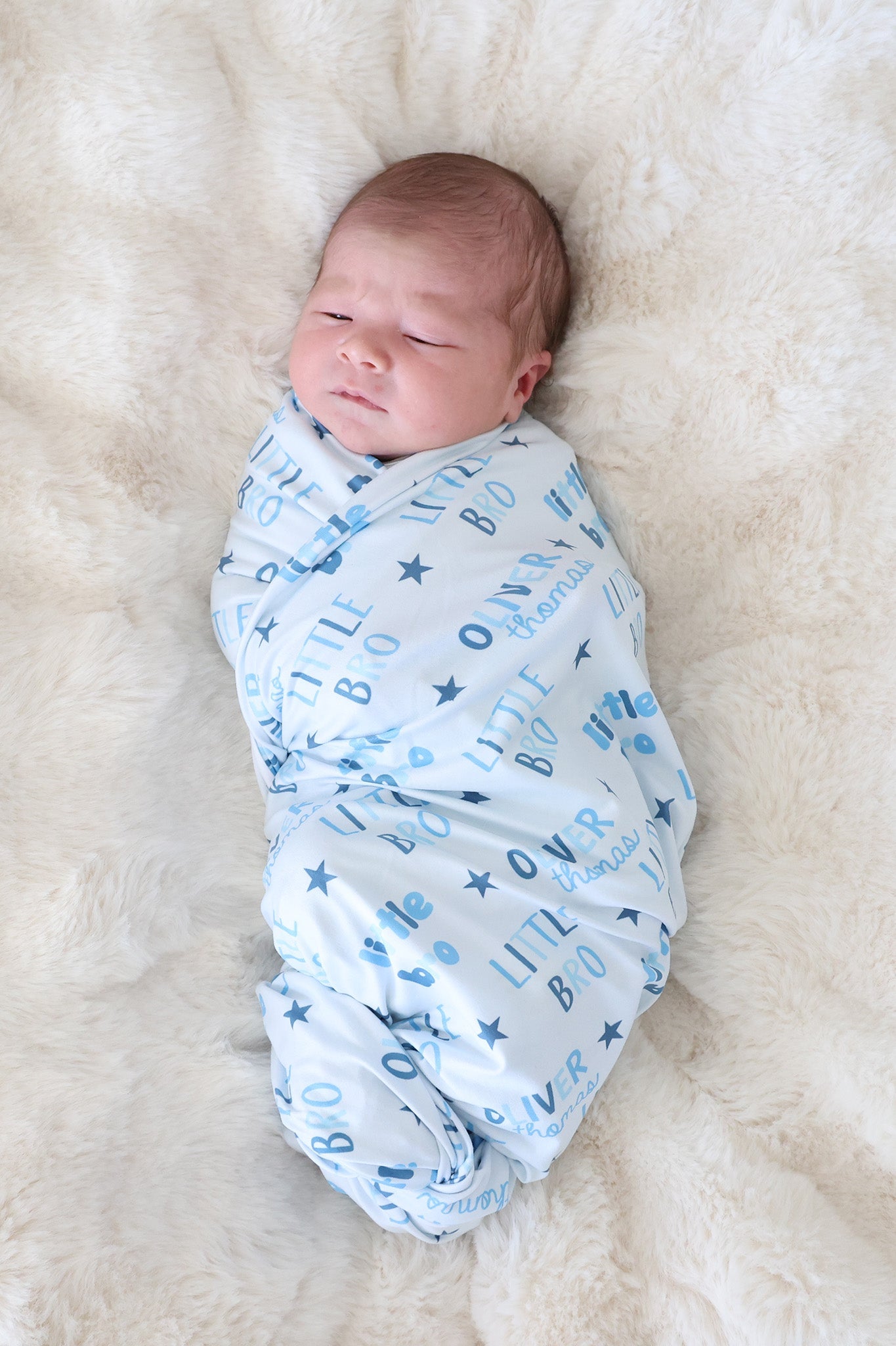 Personalized Swaddle Blanket | Little Bro
