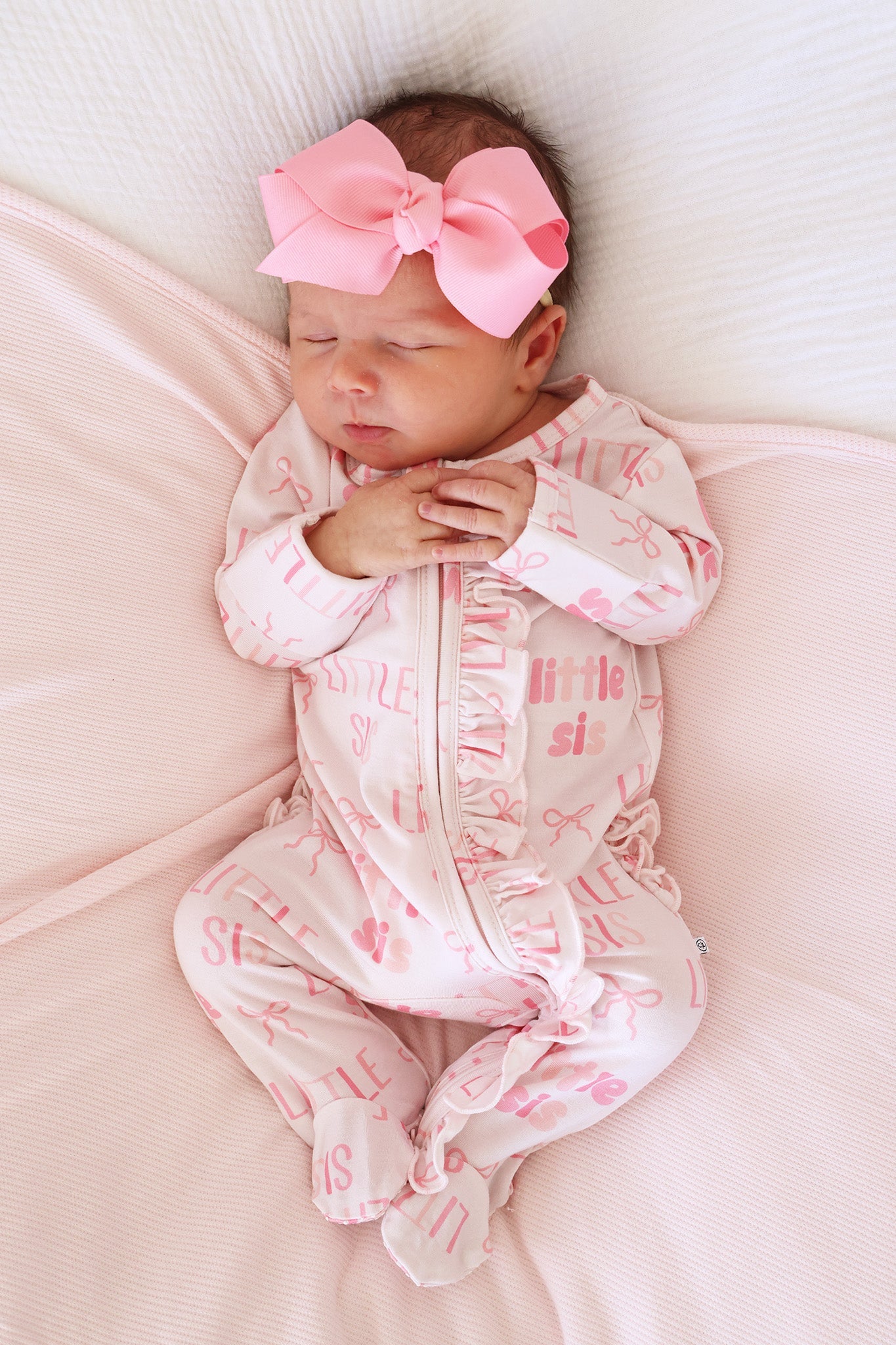 Ruffle Zipper Footie | Little Sis