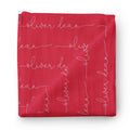 Personalized Scarlet Baby Name Swaddle Blanket - Script Only