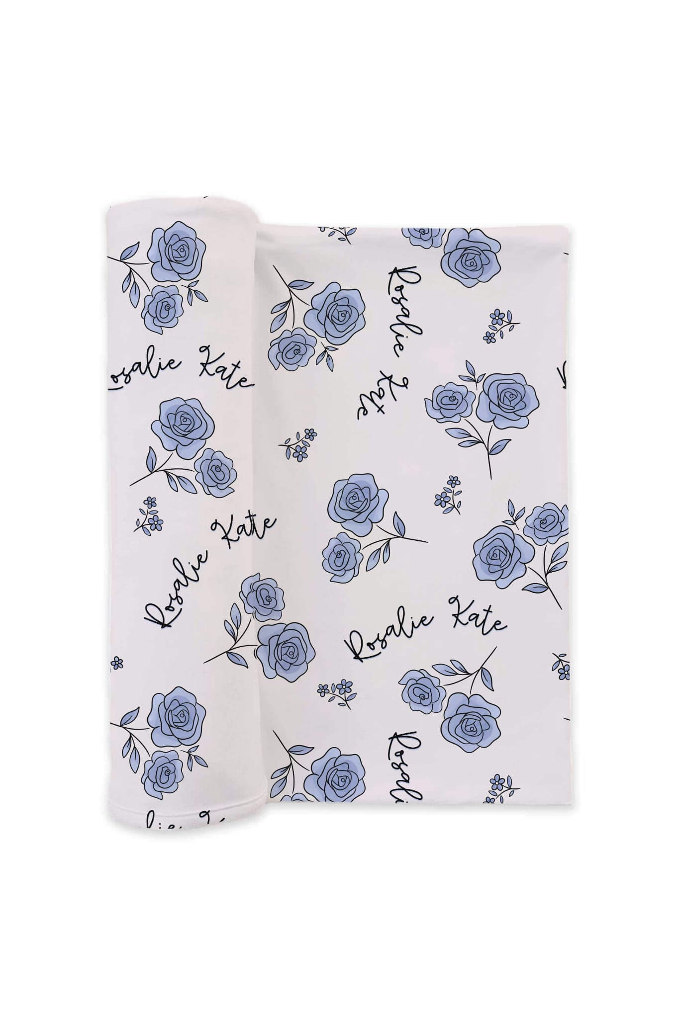 Sapphire Garden Personalized Swaddle Blanket