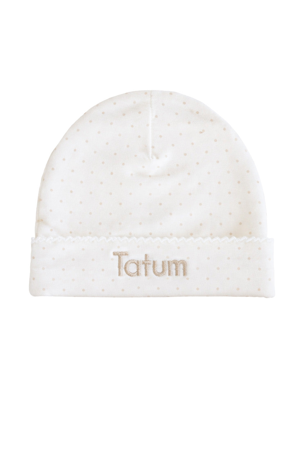 Picot Trim Bamboo Hat | Baby Taupe