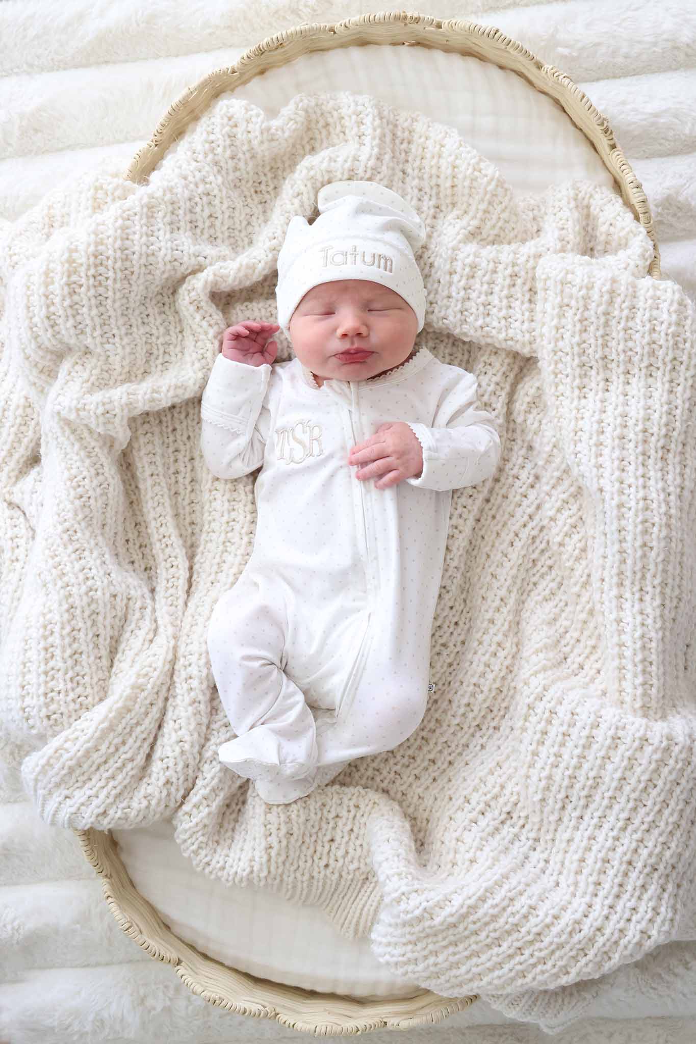 Picot Trim Bamboo Hat | Baby Taupe