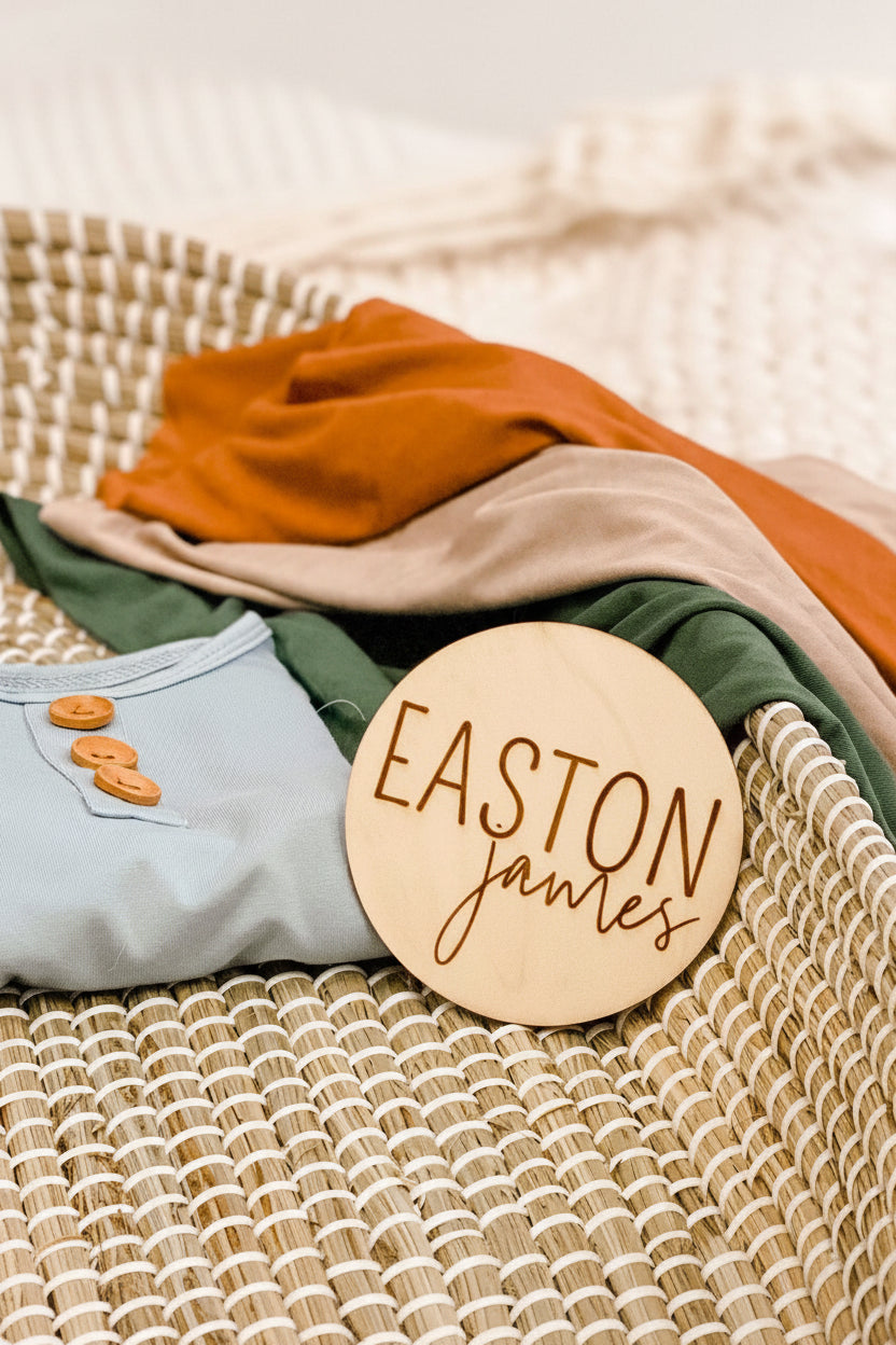 Personalized Wood Announcement | Block