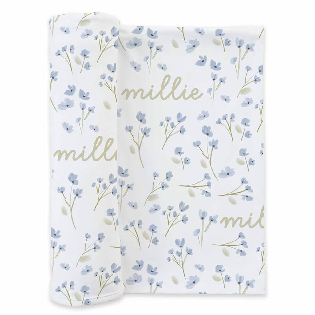 Blake's Blooms Personalized Swaddle Blanket