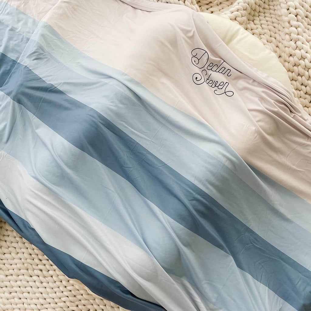 Personalized Ombre Swaddle | Dusty Blues