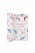 Boot Scootin' Personalized Swaddle Blanket