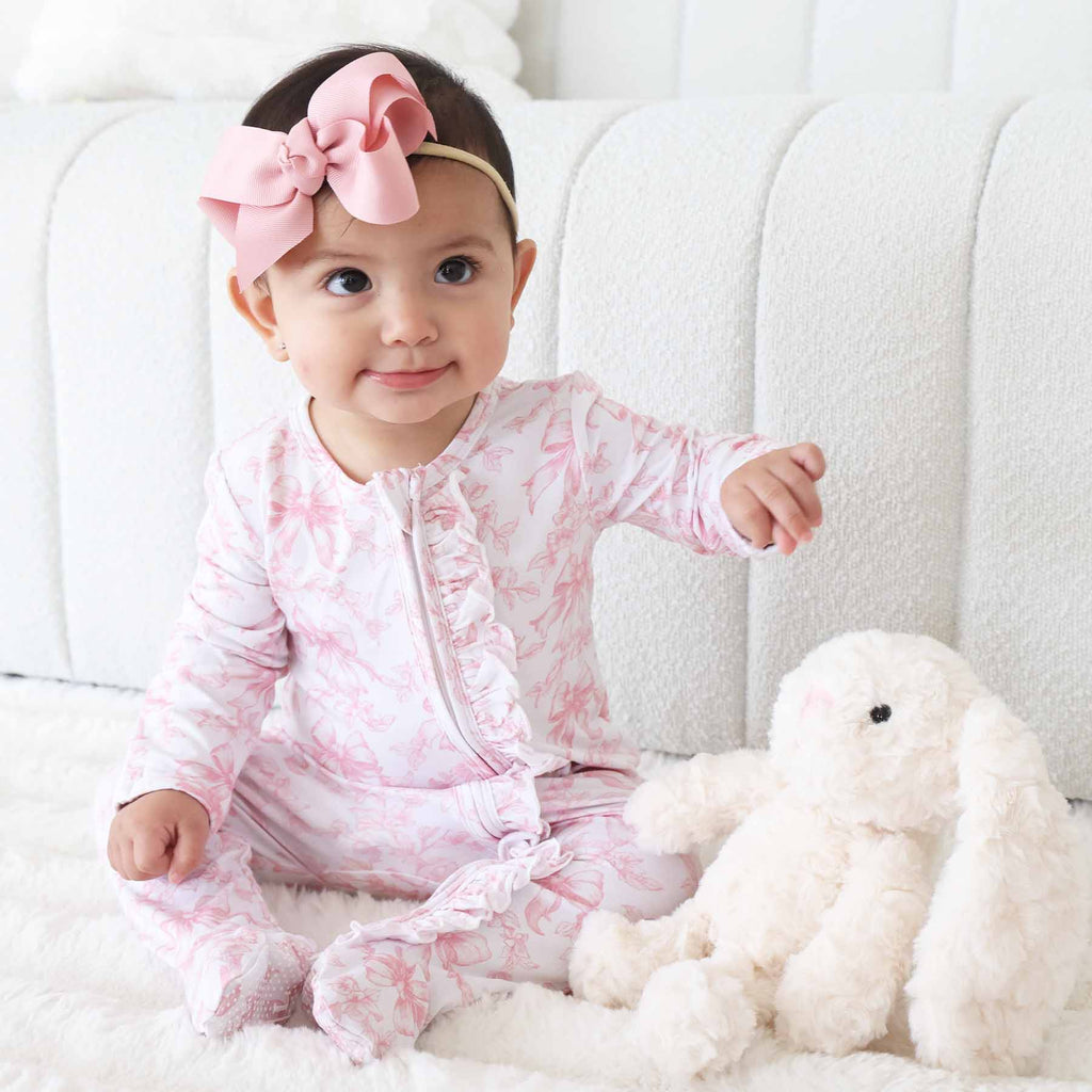 Fancy Frills Ruffle Zipper Footie