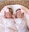 Delaney's Dusty Blush Personalized Baby Name Swaddle Blanket