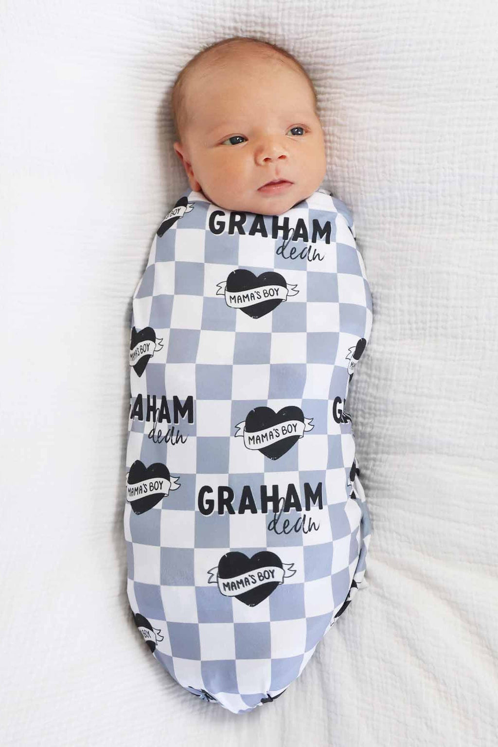Mama's Boy Personalized Swaddle Blanket