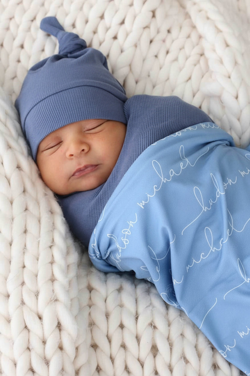 Personalized Baby Name Swaddle Blanket | Dusty Hues