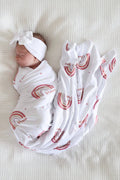 Girlie Rainbow Personalized Baby Name Swaddle