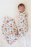 Safari Snuggles Personalized Swaddle Blanket