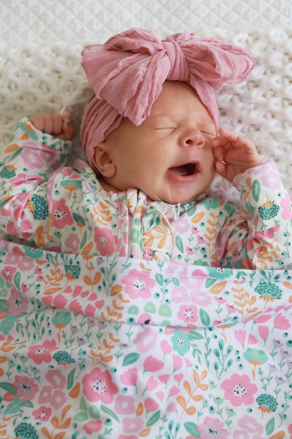 Willow's Whimsy Floral Ruffle Zipper Footie